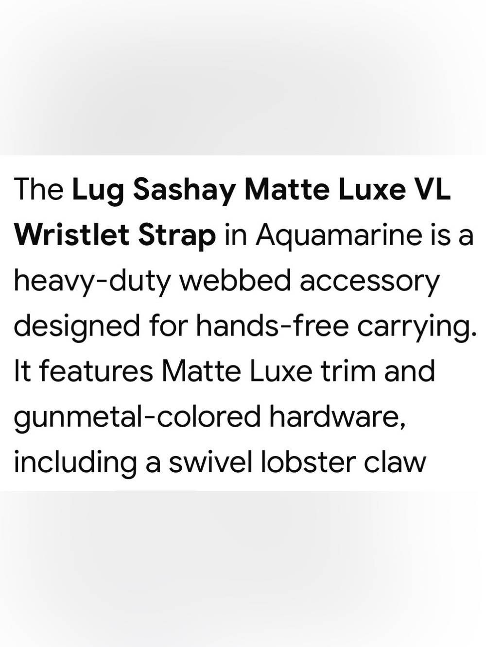 Lug Sashay Matte Luxe VL Wristlet Strap in Aquamarine NWT - Picture 3 of 7